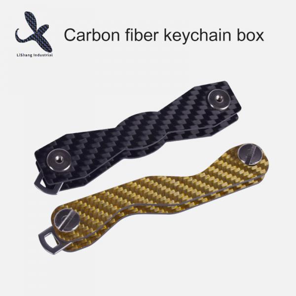 Classic Smart & Compact Carbon Fiber Key Holder Carbon Fibre Keychain Organizer
