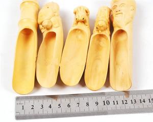  Boxwood carved tea scoops  Manufactures