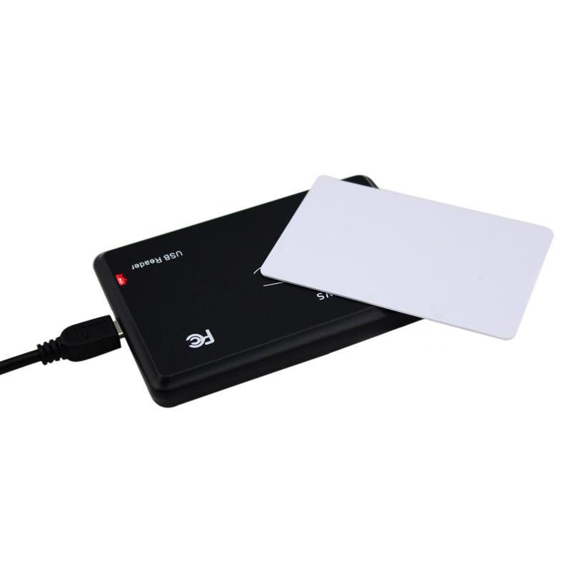  IP 65 USB RFID Card Reader EM / Mifare Card Reader And Writer Black Color Manufactures