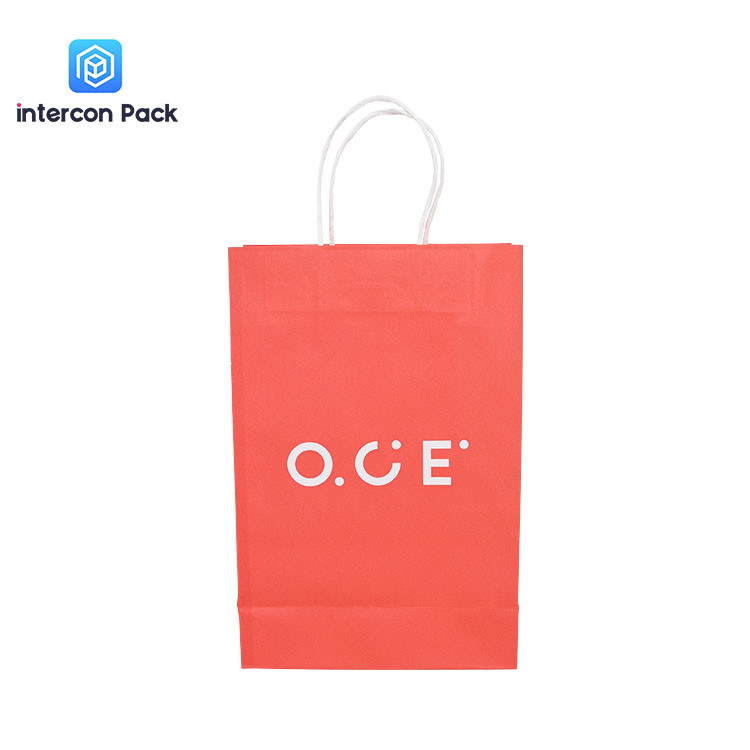  Offset Printing 16x6x12 Shopping Bags Twisted Handles Kraft Paper Bags With Logo Manufactures