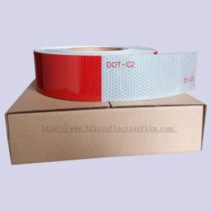  Red And White DOT Reflective Tape , High Intensity Reflective Conspicuity Tape Class 2 Manufactures