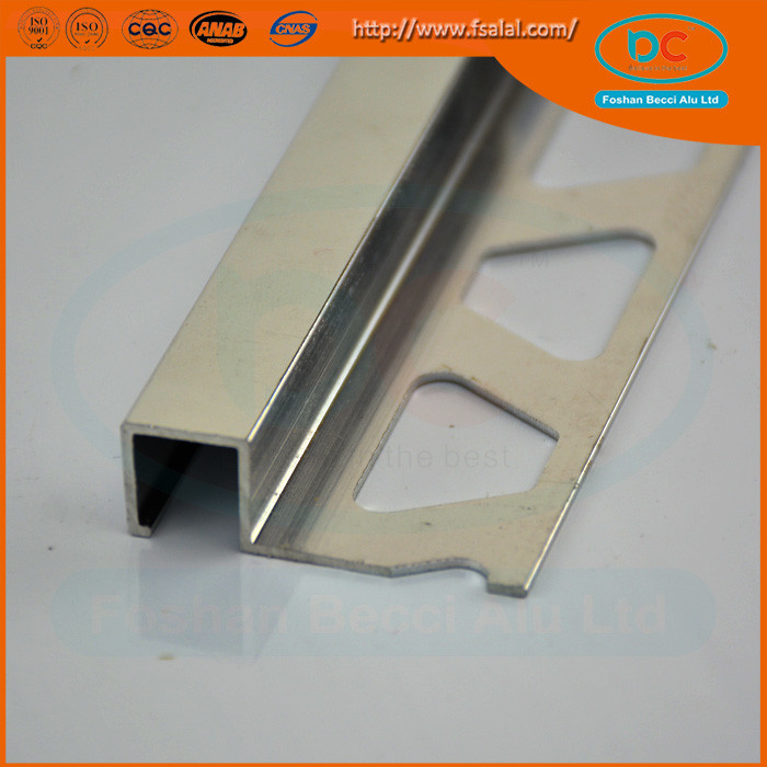  6063 Chorme Aluminum tile trim ,aluminum extrusion Manufactures