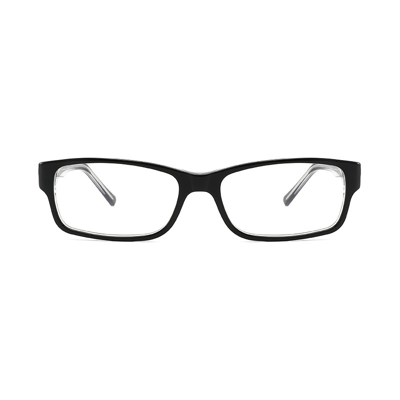  Black Rectangle Frame Glasses Acetate Optical Prescription OEM Manufactures