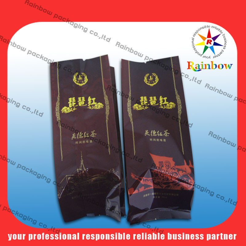  Customized side gusset tea bags packaging with glossy printing Manufactures