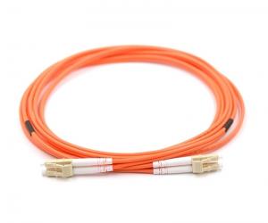  1m LC To LC Duplex OM1 Fiber Optic Patch Cable For Hazardous Areas Pull Proof Jacket Manufactures