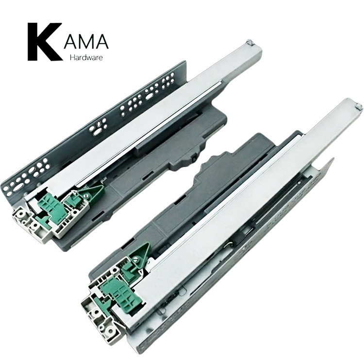 Buy cheap 25KGS Foldable KAMA Soft Close Drawer Slides Galvanized Steel Material from wholesalers