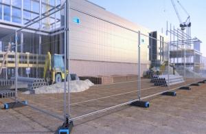  Square Top Anti Climb Steel Temporary Fencing Hot Dip Galvanized 3.5m Manufactures