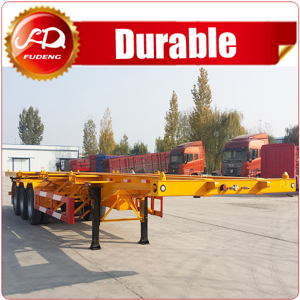  Container chassis , 3 axle 40FT container skeleton semi trailer for sale Manufactures