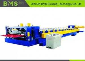  0.5-0.8mm Metal Glazed Roof Tile Making Machine , Roof Tile Roll Forming Machine Manufactures