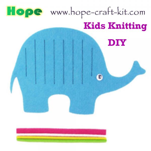kids children felt non-woven knitted work creative diy crafts kits kids hand craft knitting weaving DIY felt material