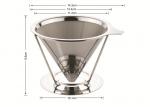  18/8 Stainless Steel Custom Logo Custom Design Pour Over Cone Coffee Dripper Manufactures