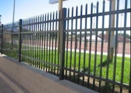  1.8 X 2.4m Wrought Iron Look Fence Black Powder Coated Galvanized Bar Manufactures