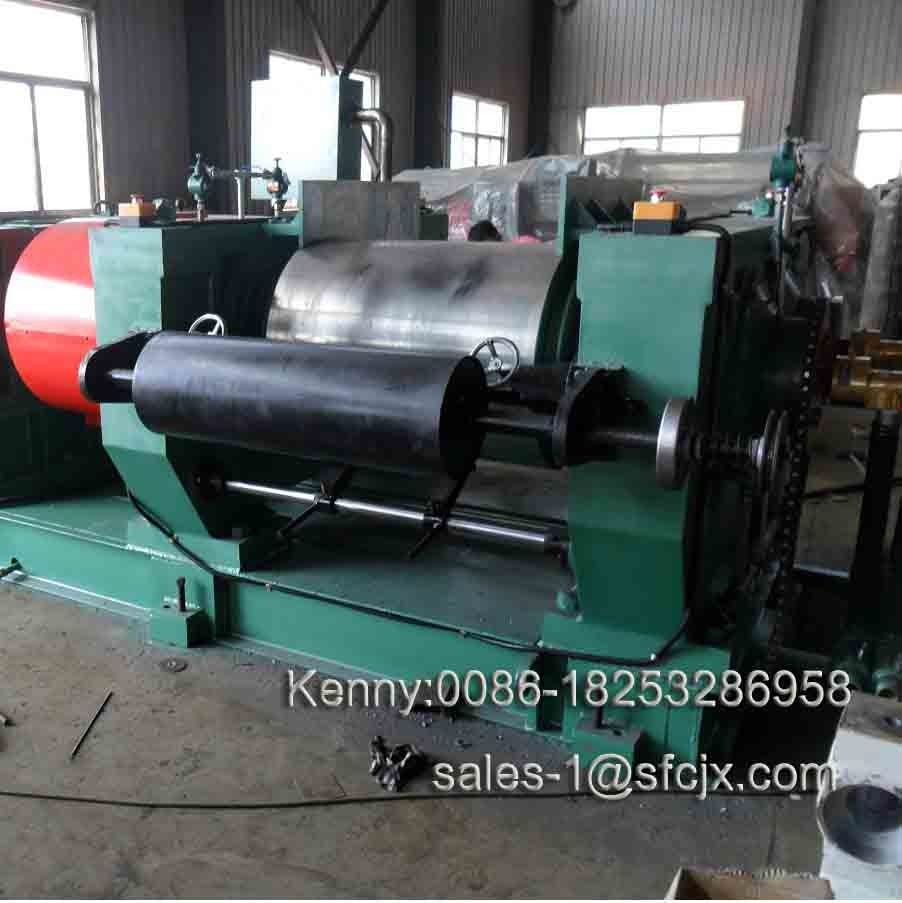  XKJ-480 Reclaimed Rubber Machine , Rubber Refining Mill 500 Kg Per Hour Manufactures
