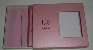  Paperboard box in pink color with clear window Manufactures