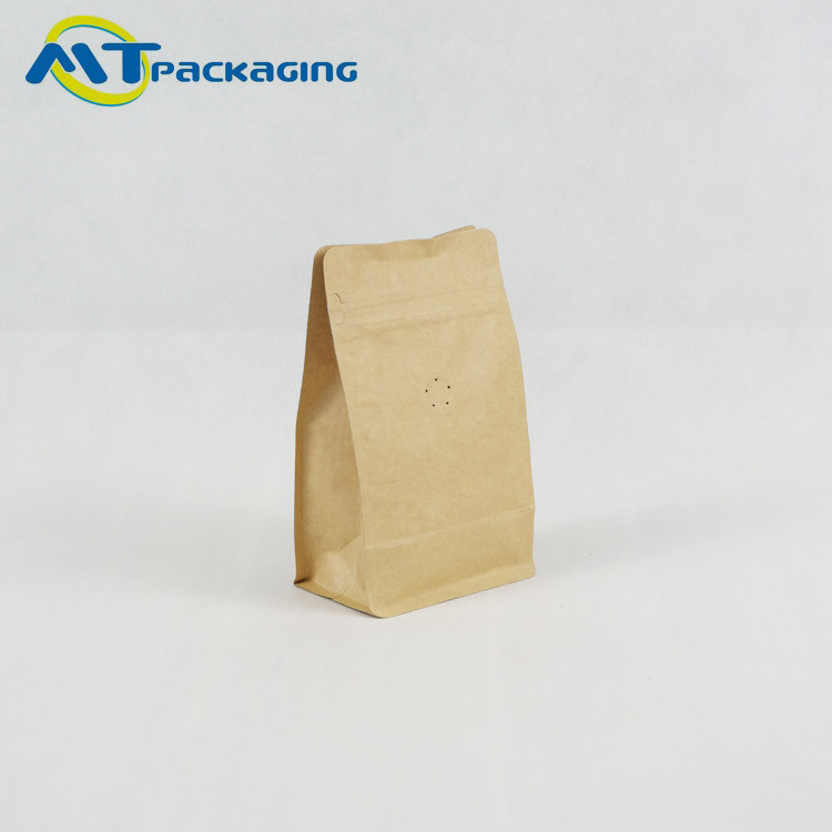  Waterproof Brown Paper Coffee Bags , Kraft Coffee Bags With Valve Manufactures