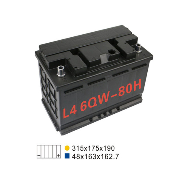  6 Qw 80H Stop And Start Battery 20HR 80AH 660A Lead Acid Automotive Battery Manufactures
