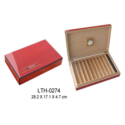  wooden cigar boxes for 10 cigarette packaging, hinge & clasp, logo printed Manufactures
