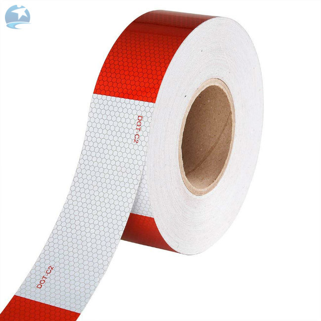  High Visibility DOT-C2 Conspicuity Tape 6" Red/6" White (2”x150’ Roll ) Manufactures