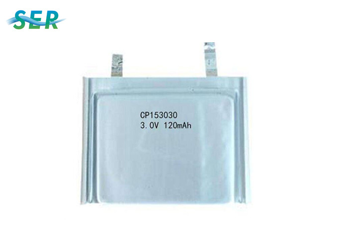  3V 170mAh Ultra Thin Lithium MNO2 Battery Square Shape For IC Card CP153030 Manufactures