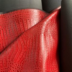  Woven Faux Crocodile Skin Fabric Abrasion Resistant 2.5mm  Thickness Manufactures