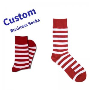 OEM High Quality Men Dress Socks Wholesale Stripe Design Business Cotton Socks Manufactures