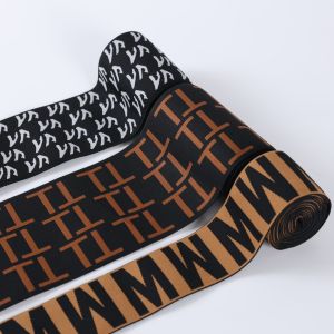 Custom designer elastic webbing jacquard custom wide elastic band for underwear