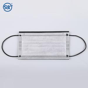 All black disposable face mask with 3 layers hood with elastic ear hook 3 layer