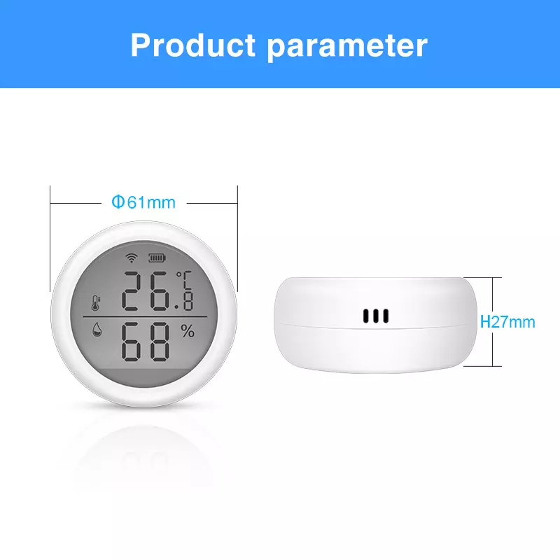 Glomarket Smart Tuya Wifi Temperature & Humidity Sensor LCD Screen APP Control