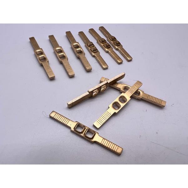 Quality Custom Brass Stamped Contact Terminal – High-Conductivity Electrical Connector Tabs for Switches, Relays, and PCB Modules for sale