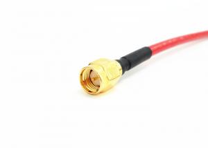 China Right Angle RF Cable Assemblies Wire Harness SMA Male To SMA Male Au Plated on sale