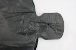 Plastic Bag-Black Plain Embossed T Shirt Bag 11.5"x6.5"x21.5" 13 mic - 100 bags