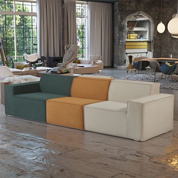 Multi-Functional Customized Couch Fabric Sets Comfortable Compressed Sofa with Sponge Filling Convertible for Living Room Use