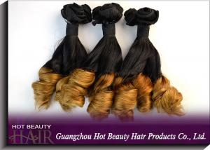 China Grade 7A Colored Human Hair Extensions , Spring Curl Virgin Brazilian Hair OEM ODM on sale