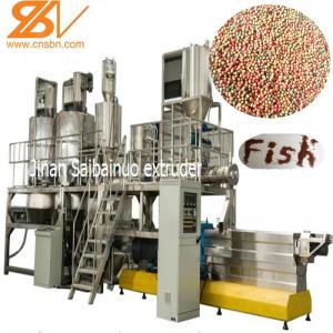 China 100kg/H -6t/H Fish Food Processing Machine Floating And Sinking SLG65 on sale