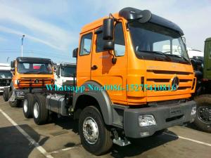  Orange BEIBEN Beiben Tractor Truck , Trailer Head Truck Left Hand Drive For Logistics Manufactures