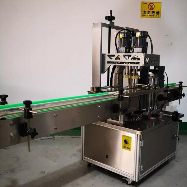 Pneumatic Automatic Screw Capping Machine For Glass Plastic Bottle