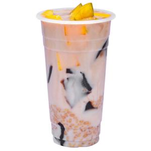  Cold Drink Take Away Blister Disposable Plastic Cup Clear For Fruit Milk Tea Manufactures