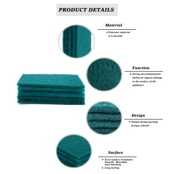 Close-up of cleaning pad's non-woven polyester material