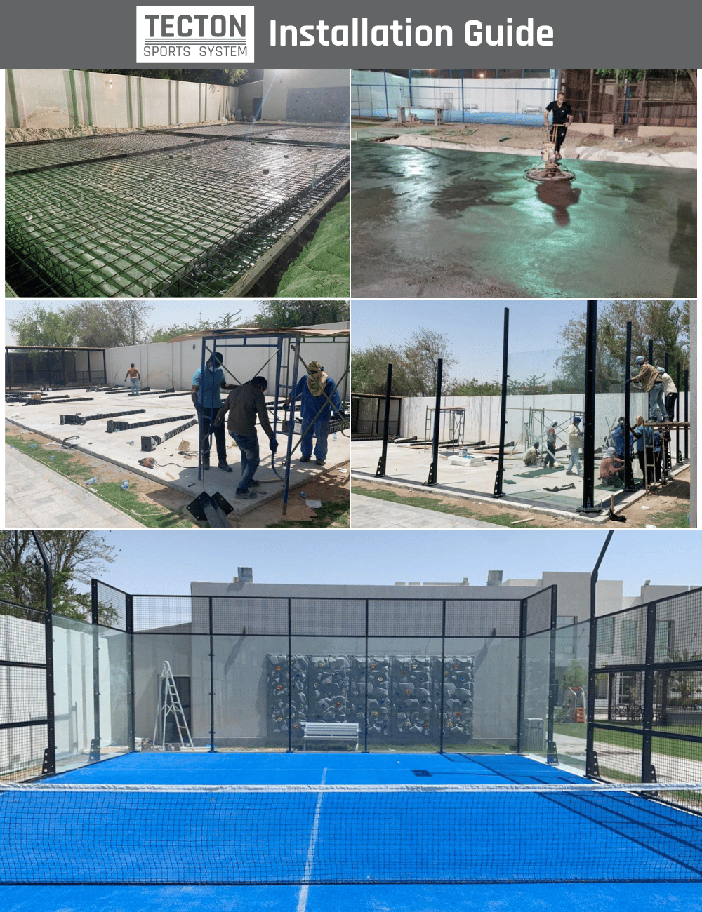 TECTON Pro Padel Courts With Integrated FRP Translucent Roofing Sheet