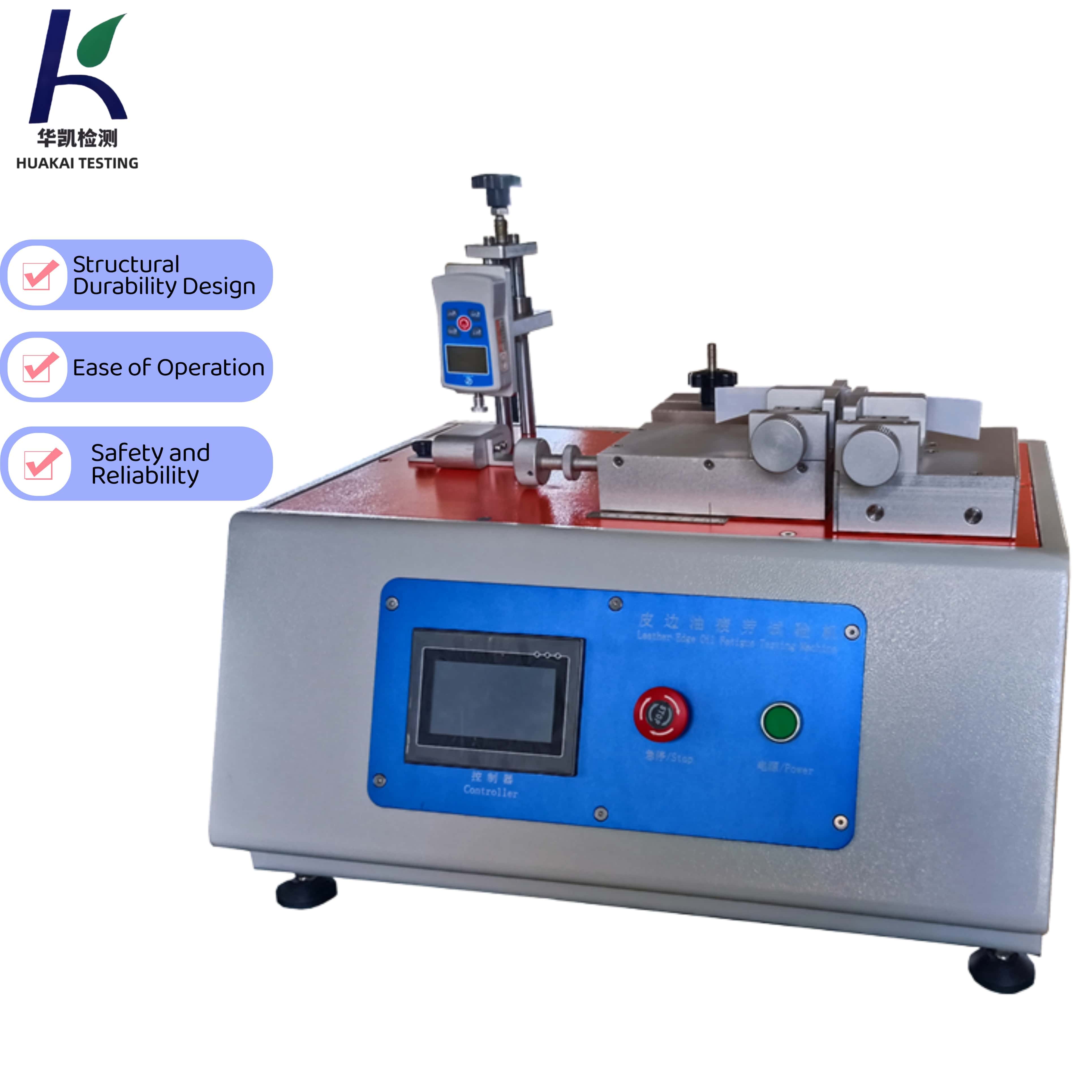Leather Edge Paint Bending Fatigue Testing Machine, Edge Coating Durability Tester for Luggage Handbags Footwear