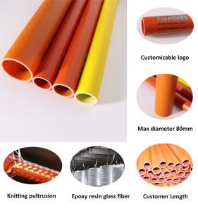 High Strength Epoxy Fiberglass Insulation Hollow Tube / Epoxy Resin Fiberglass Pipes Manufactures