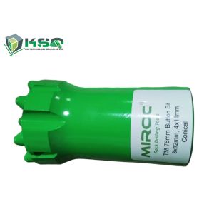 T38-76mm Tungsten Carbide Threaded Button Bit with Ballistic and Spherical