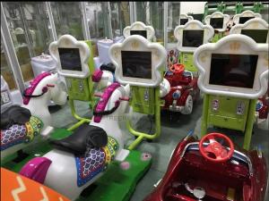 Indoor Touch Screen Kiddy Ride Machine , Crazy Horse Car Racing Swing Video Game Machine Manufactures