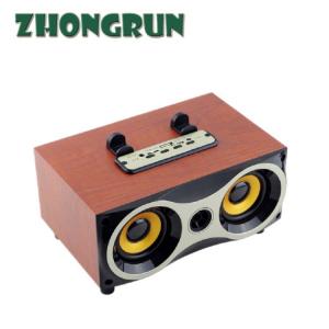 Classic wooden retro Bluetooth computer desktop small speaker portable Bluetooth wooden box subwoofer Manufactures