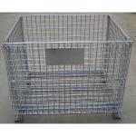 Metal Wire Mesh Storage Cages , Stackable Collapsible Wire Mesh Containers