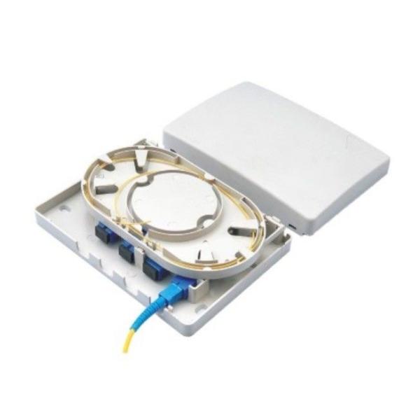 4 Core Fiber Optic Termination Box , ABS Plastic Fiber Optic Distribution Box