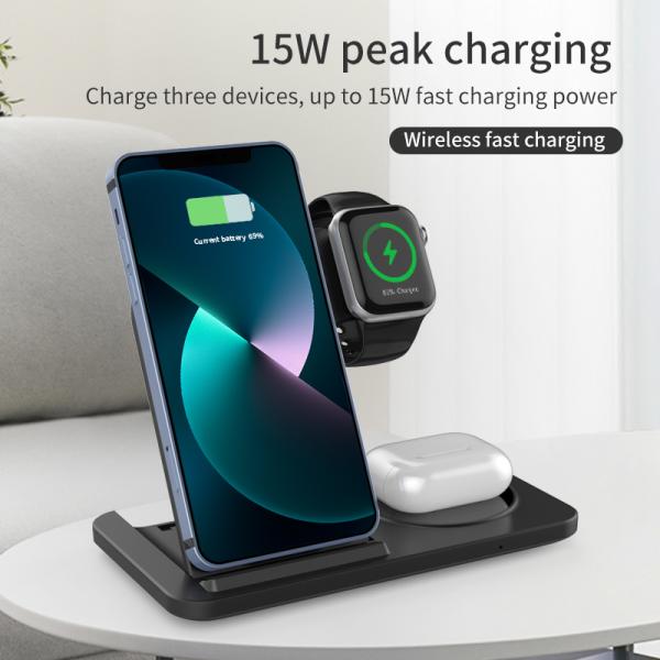 Environmentally Friendly Plastic Pc Folding Wireless Charger With Customized Logo