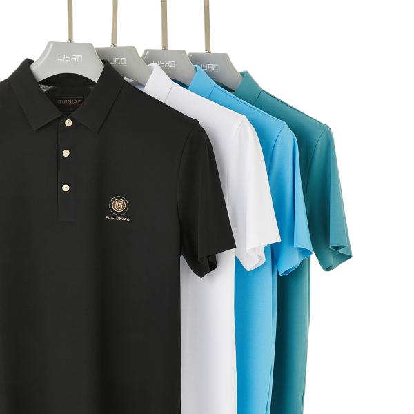 Custom Premium Black White Basic Essential Skin-friendly Wrinkle Free Seamless Polo T-shirt Embroidered Cotton Embossed