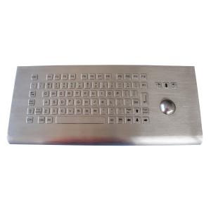 82 key wall mounting flat design metal kiosk keyboard with FN key and touchpad
