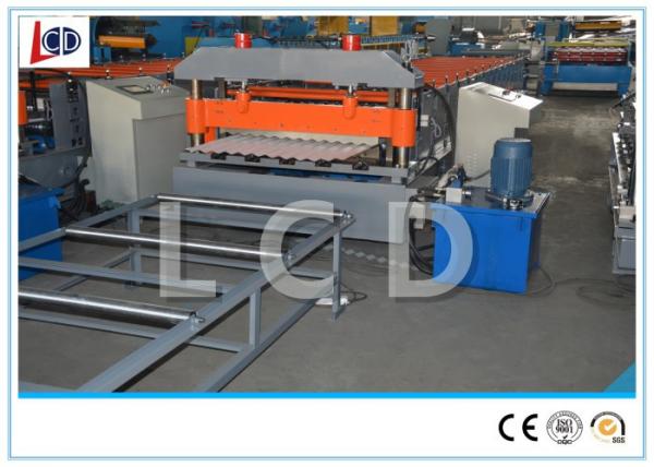 Quality Color Steel Roof Panel Roll Forming Machine , Sheet Metal Roofing Machine 11kw for sale